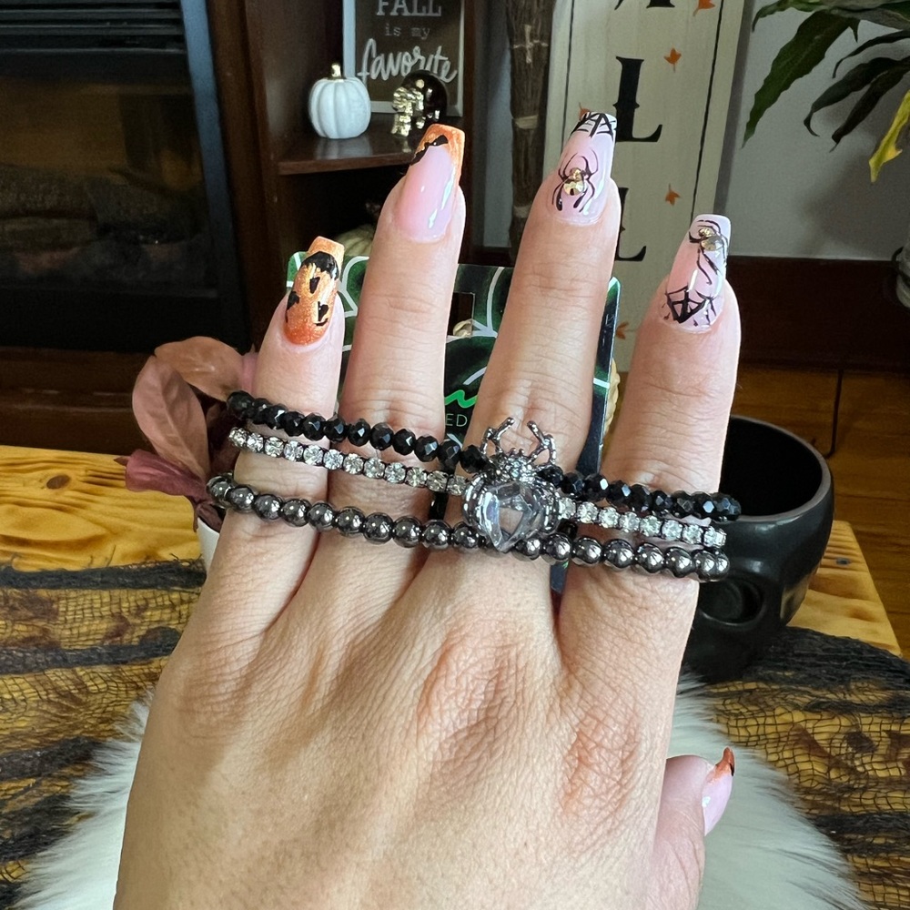 I AM Halloween Set of 3 Bracelets with a Spider